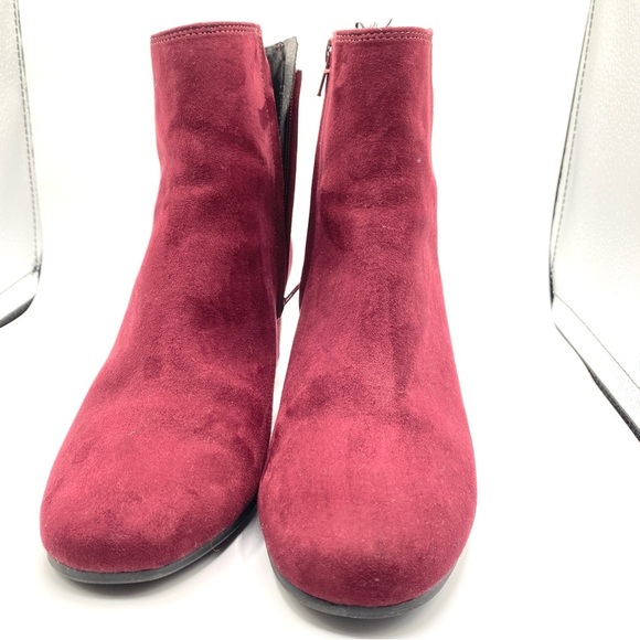 Burgundy Suede Ankle Boots - Size 39/US 8 - H&M Excellent Condition - Picture 4 of 14